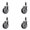 Service Caster 5'' Thermoplastic Rubber Wheel Swivel 1-1/8'' Expanding Stem Caster Set, 4PK SCC-EX20S514-TPRB-118-4 - alternate 1